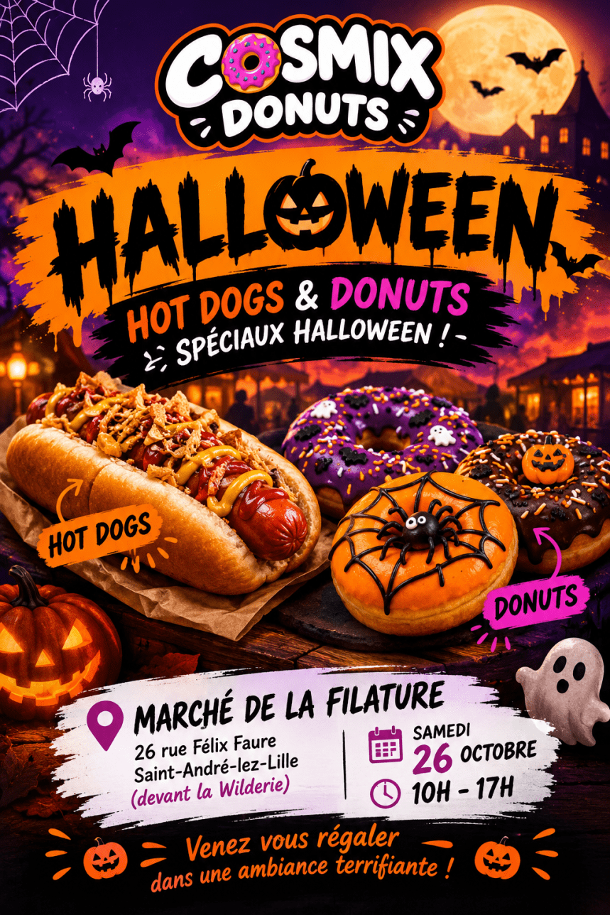 marché de la filature le dimanche matin à saint-andré-lez-lille halloween