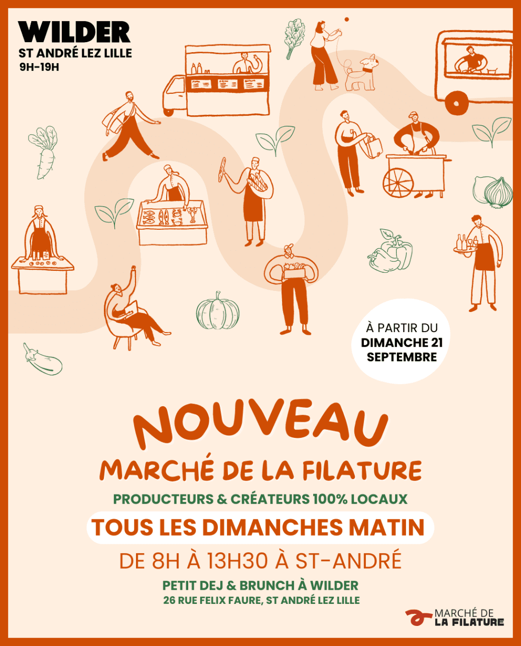 nouveau marché de la filature le dimanche matin à saint andré lez lille